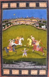 Chand Bibi spielt Polo